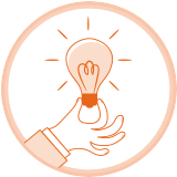 hand holding bulb