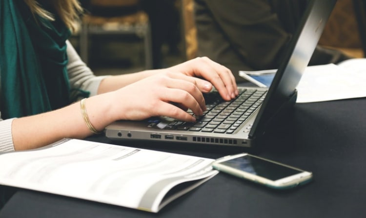 Woman Typing